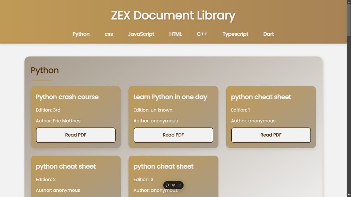 ZEX Document Library