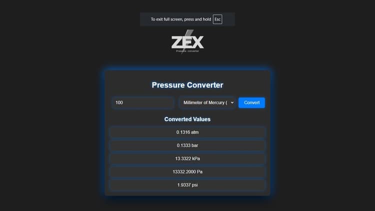 ZEX Pressure Converter